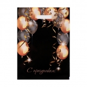 Пакет с вырубной ручкой и принтом в виде шариков (30х40 см) - Сима-Ленд - купить с доставкой в Омске