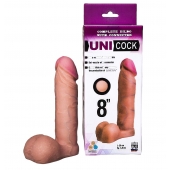 Фаллическая насадка для страпона UNICOCK 8  - 20 см. - LOVETOY (А-Полимер) - купить с доставкой в Омске