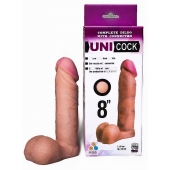 Фаллическая насадка для страпона UNICOCK 8  - 20 см. - LOVETOY (А-Полимер) - купить с доставкой в Омске