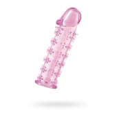 Розовая насадка на пенис с шипами - 12,5 см. - A-toys - в Омске купить с доставкой