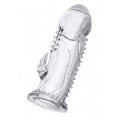 Прозрачная насадка на пенис с шипиками и коготком - 13,5 см. - A-toys - в Омске купить с доставкой