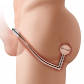 Кольцо на пенис с анальным стимулятором Stainless Steel Anal Hook   Cock Ring - BlueLine - в Омске купить с доставкой