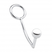 Кольцо на пенис с анальным стимулятором Stainless Steel Anal Hook   Cock Ring - BlueLine - в Омске купить с доставкой