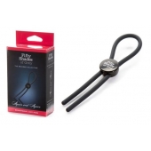 Тёмно-серое эрекционное кольцо с зажимом Again and Again Adjustable Cock Ring - Fifty Shades of Grey - в Омске купить с доставкой