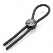 Тёмно-серое эрекционное кольцо с зажимом Again and Again Adjustable Cock Ring - Fifty Shades of Grey - в Омске купить с доставкой