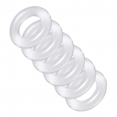 Комплект из 6 прозрачных эрекционных колец Ring Master Custom Ball Stretcher Kit - XR Brands - в Омске купить с доставкой