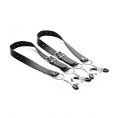 Ремни с зажимами для половых губ Spread Labia Spreader Straps with Clamps - XR Brands - купить с доставкой в Омске