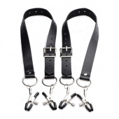 Ремни с зажимами для половых губ Spread Labia Spreader Straps with Clamps - XR Brands - купить с доставкой в Омске