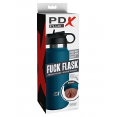 Смуглый мастурбатор-вагина в синей колбе F*ck Flask - Pipedream - в Омске купить с доставкой