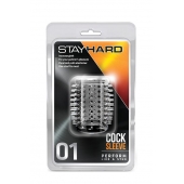 Прозрачная насадка с шипами STAY HARD COCK SLEEVE 01 CLEAR - Blush Novelties - в Омске купить с доставкой