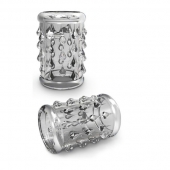 Прозрачная насадка с капельками STAY HARD COCK SLEEVE 05 CLEAR - Blush Novelties - в Омске купить с доставкой