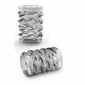 Прозрачная насадка с объёмными чёрточками STAY HARD COCK SLEEVE 06 CLEAR - Blush Novelties - в Омске купить с доставкой