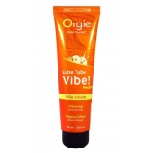 Гель с эффектом вибрации Lube Tube Vibe Medium Pina Colada - 100 мл. - ORGIE - купить с доставкой в Омске
