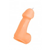 Оранжевая свеча в форме пениса - 47 гр. - Pecado - купить с доставкой в Омске