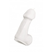 Белая свеча в форме пениса - 47 гр. - Pecado - купить с доставкой в Омске