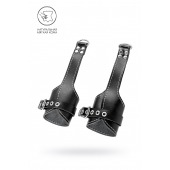 Черные подвесы с белой строчкой - Pecado - купить с доставкой в Омске