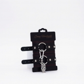 Черно-красные кожаные оковы - Crazy Handmade - купить с доставкой в Омске