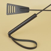 Черный кожаный стек «Сириус» - 60 см. - Sitabella - купить с доставкой в Омске