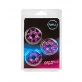 Набор из 3 лиловых эрекционных колец различной формы - Erowoman-Eroman - в Омске купить с доставкой