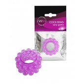 Лиловое эрекционное кольцо с 2 рядами стимулирующих шариков - Erowoman-Eroman - в Омске купить с доставкой