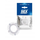 Эластичное эрекционное кольцо с шишечками и шипами - Sex Expert - в Омске купить с доставкой