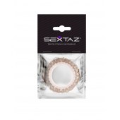 Эрекционное кольцо с бежевыми «ресничками» - Sextaz - в Омске купить с доставкой