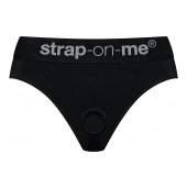 Черные трусики для насадок Heroine Lingerie Harness - size XL - Strap-on-me - купить с доставкой в Омске