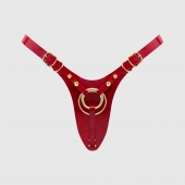 Красный пояс для фиксации насадок Strap-On-Me Leatherette Harness Fabulous - Strap-on-me - купить с доставкой в Омске