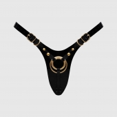 Черный пояс для фиксации насадок Strap-On-Me Leatherette Harness Fabulous - Strap-on-me - купить с доставкой в Омске