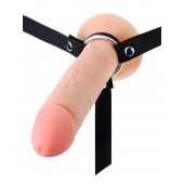 Мужской полый страпон на регулируемых ремешках - 22 см. - Sex Expert - купить с доставкой в Омске