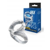 Прозрачное двойное эрекционное кольцо - Sex Expert - в Омске купить с доставкой