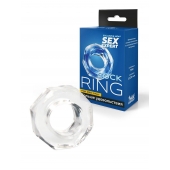 Прозрачное эрекционное кольцо в форме гайки - Sex Expert - в Омске купить с доставкой