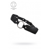 Черный кожаный чокер-ошейник со скруглёнными углами - Pecado - купить с доставкой в Омске