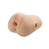 Телесный мастурбатор с вибрацией Double Pounder Vibrating Squeeze Stroker - Pipedream - в Омске купить с доставкой