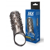 Дымчатая насадка на пенис с выпуклостями - 12 см. - Sex Expert - в Омске купить с доставкой