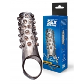 Дымчатая насадка на пенис с выпуклостями - 11 см. - Sex Expert - в Омске купить с доставкой