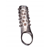 Дымчатая насадка на пенис с выпуклостями - 11 см. - Sex Expert - в Омске купить с доставкой