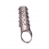 Дымчатая насадка на пенис с шипами и выпуклостями - 12 см. - Sex Expert - в Омске купить с доставкой