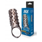 Дымчатая насадка на пенис с шипами и выпуклостями - 12,5 см. - Sex Expert - в Омске купить с доставкой