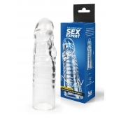 Прозрачная закрытая насадка на член - 15 см. - Sex Expert - в Омске купить с доставкой
