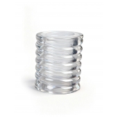 Прозрачная сквозная насадка на пенис с ребрышками - Sex Expert - в Омске купить с доставкой