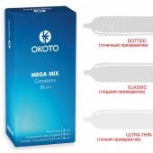 Презервативы OKOTO Mega Mix - 18 шт. - Sitabella - купить с доставкой в Омске
