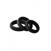 Набор из 3 черных эрекционных колец Smooth Silicone Cockring Pack - Dream Toys - в Омске купить с доставкой