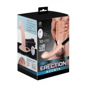Телесный полый страпон с вибрацией Erection Agents - 24,1 см. - NMC - купить с доставкой в Омске