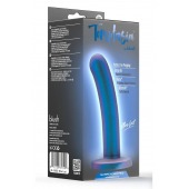 Синяя насадка с гладкой поверхностью Surrender 5.75 Inch Intermediate Pegging Dildo - 14,6 см. - Blush Novelties - купить с доставкой в Омске
