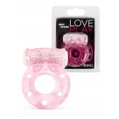 Розовое эрекционное виброкольцо с бабочкой - 1137 - в Омске купить с доставкой