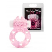 Розовое эрекционное виброкольцо в форме зайчика - 1137 - в Омске купить с доставкой