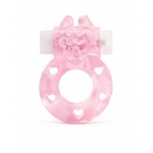 Розовое эрекционное виброкольцо в форме зайчика - 1137 - в Омске купить с доставкой