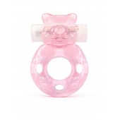 Розовое эрекционное виброкольцо в форме мишки - 1137 - в Омске купить с доставкой