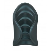 Серый сквозной мастурбатор с вибрацией Manwan Starter - Manwan - в Омске купить с доставкой